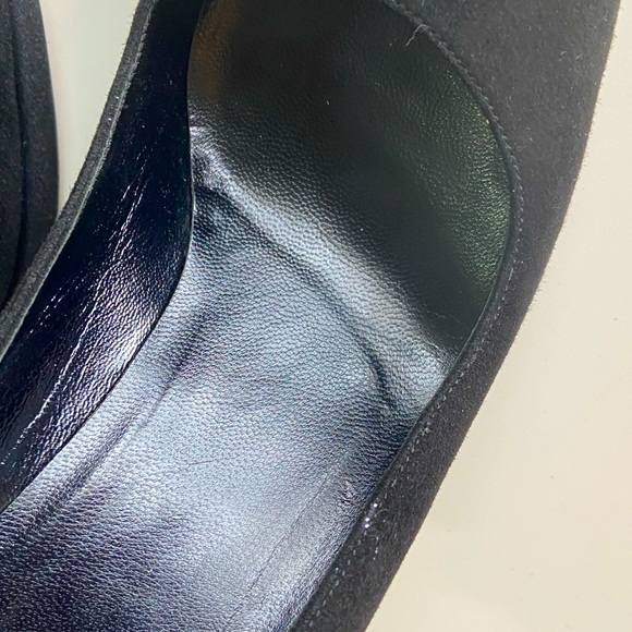 Rare Black Gucci Suede Wedge heels Sz8B - Picture 8 of 13